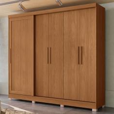 Guarda-Roupa Casal 5 Portas 4 Gavetas Canela - Kappesberg, Marrom, Mod