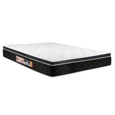 Colchão Casal Castor Black e White Air One Face D33 138x188x23, Preto,