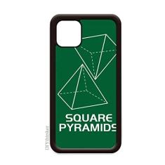 Capa matemática geométrica quadrada pirâmide para iPhone 12 Pro Max para Apple Mini Mobile Case Shell