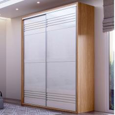 Guarda-roupa Solteiro 2 Portas 2 Gavetas 100% Mdf Freijo/off White Tw601b - Dalla Costa