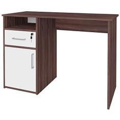 Mesa Para Escritório Escrivaninha Home Office Hall A02 Ipê Branco - Lyam Decor