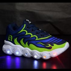 Tenis Infantil De Led Meninos Calce Facil Desenhos Luzinha LIGHT + Rel