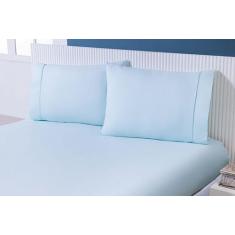 Jogo Lençol Casal Padrão (1,88mx1,38mx30cm) 3 Peças 200 Fios 100% Algo