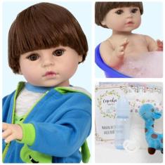 Boneco Reborn Masculino Sapinho Corpo de Vinil Pode Banho - Cegonha Re