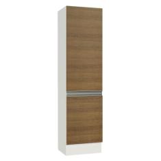 Paneleiro Armário de Cozinha 100% MDF 2 Portas Branco/Rustic Smart Mad