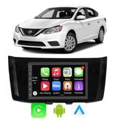 Kit Multimidia Android Sentra 2014 a 2020 7 Pol Carplay + Câmera e Mol