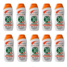 Kit 10 Protetor Filtro Solar FPS30 120ml Com Repelente Nutriex