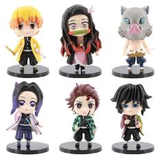 6pcs Demon Slayer Figura Modelo de brinquedo