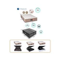 Conjunto Cama Box Baú Casal Queen + Colchão de Molas Ensacadas  Sankon