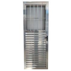 Porta social 2,10x60 lado DIREITO no alumínio brilhante