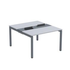 Mesa Plataforma Dupla com Pé de Aço para Coworking 110X140/2P PDC11/14/2P Cinza/Grafito