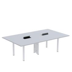 Mesa Reunião 320cm X 120cm Mrcpb3212 Cinza/Branco