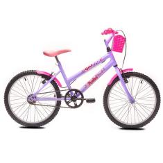 Bicicleta Aro 20 MTB Girl Infantil Tridal Lilás