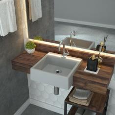 Kit Cuba Xq355 Válvula 1'' Sifão Flexível Pvc Cinza