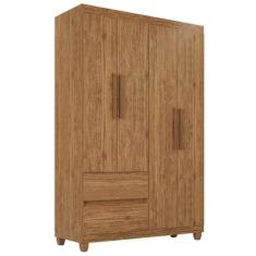 Guarda-Roupa de Solteiro Madri 4 Portas 2 Gavetas Cinamomo - Tudo de M