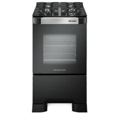 Fogão 4 Bocas Decorato Vetro Com Mesa De Vidro  Preto Fosco Bivolt