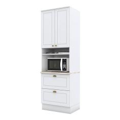 Torre Quente 1 Forno Americana Branco com Tampo Calcare - Henn