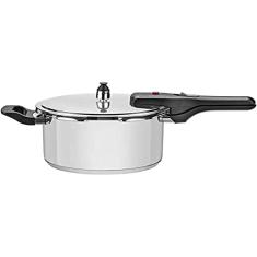 Panela de Pressão Tramontina Brava em Aço Inox com Fundo Triplo 22 cm 6 L