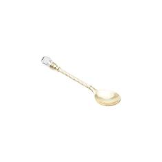 Conjunto 6 Colheres para Café de Zamak Dourada Cristal Lyor Dourado, CRYSTAL