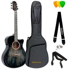 Violão Waldman Grand Auditorium Sólido Abadia Gcex-1841 Bkb C/ Bag