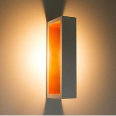1 Arandela Led Efeito Decorativa Parede Teto 10w 50cm Branca 110V St16