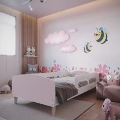 Cama Solteiro Jardim com Proteção Montessoriana Movelbras