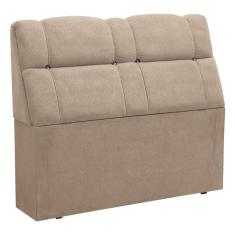 Cabeceira Com Baú Itália Cama Box Casal 140 Cm Suede Bege