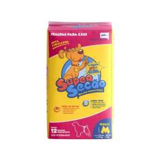 Fralda Descartável Super Secão para Cães Fêmeas - Tamanho M - Supersec