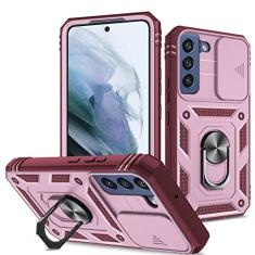 Capa de proteção forte antiderrapante para Samsung Galaxy S22 Ultra S21 FE S20 S22 Plus S 22 5G A52S A52 A12 A53 A33 A13 A32 A51, rosa e vermelho, para Galaxy S22 Plus