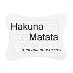 Moldura de quebra-cabeça com citação No Worries para decoração de imagem