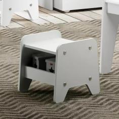 Banquinho Infantil Montessori Movelbras Branco