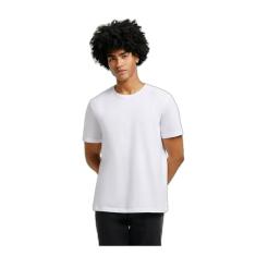 Camiseta Básica Masculina Manga Curta Pima - Branco G