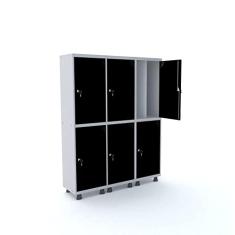 Roupeiro 6 Portas Aço Pandin Móveis