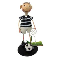 Boneco De Ferro Para Enfeite E Decoraçao Mesa Estante Torcedor Time Futebol Preto (bon-p-13)