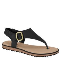 Sandália Rasteira Feminina Modare Estilo Conforto 7141.141, Preto, 35