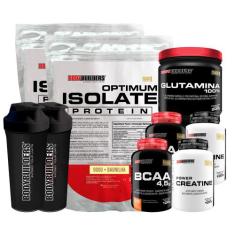 Kit 2xOptimum Isolate Whey Protein 900g + 2x BCAA 100g + 2xCreatina100
