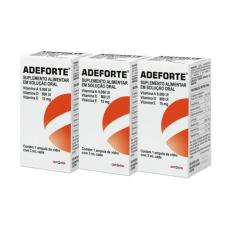 Kit 3 Suplemento Adeforte Solução Oral 1 Ampola 3ml - Gross