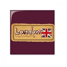 Adesivo brilhante de azulejo de cerâmica britânico Union Jack UK London Stamp