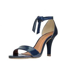 Sandália Troca Tira Salto Alto Fino Luiza Sobreira Verniz Azul Marinho Mod. 1051-2