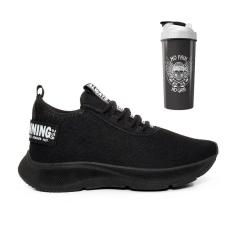 Tênis Academia Masculino Esportivo Caminhada Bf Shoes + Coqueteleira Exclusiva