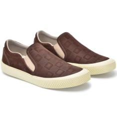 Tênis Masculino Iate Slip on Novo da GTS, Café, 40