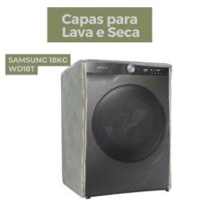 Capa lava e seca samsung 18kg wdt18t smart transparente flex - Capas F