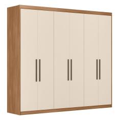 Guarda Roupa Casal 6 Portas 4 Gavetas Venice Amendola Touch/Off White - Demóbile