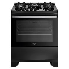 Fogão a Gás 5 Bocas Dako Novo Supreme Glass Mesa de Vidro Tripla Chama - Preto