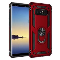 SORAKA Capa para Samsung Galaxy Note8 com suporte de anel capa protetora para Samsung Galaxy Note8 capa traseira de policarbonato rígido com placa de metal para suporte magnético de telefone carro