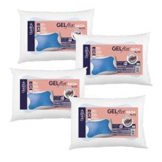 Kit 4 Travesseiros Gel Nasa Alto - 17cm - Duoflex