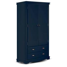 Guarda Roupa Solteiro 2 Portas e 2 Gavetas Manchester 2054 Linz Móveis - Azul Petróleo