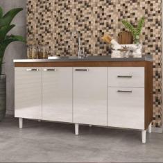 Balcão Indekes para Pia 4 Portas 1 Gaveta 6115.10