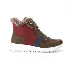 Tênis Mississipi Abotinado Multi Com Pelos-Feminino