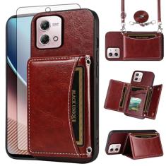 Asuwish Capa de celular para Motorola Moto G Stylus 4G 2023 com protetor de tela de vidro temperado, compartimento para cartão de crédito, alça transversal, acessórios para celular GStylus XT2317-1
